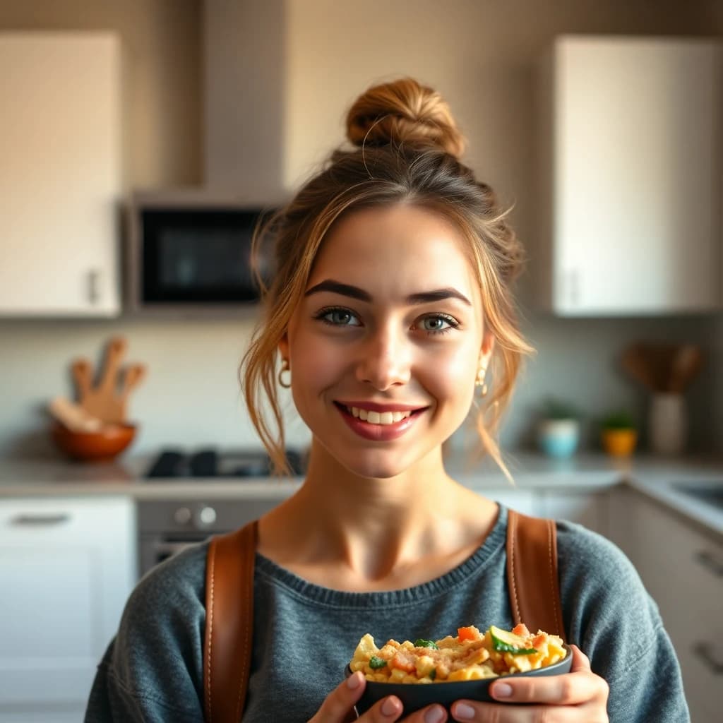 AI generated food blogger portrait for social media - SelfAI headshot generator