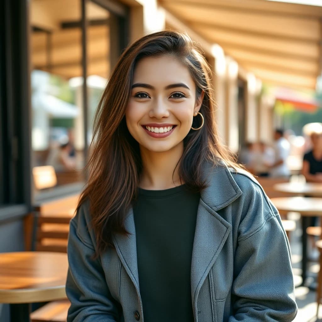AI generated casual portrait for dating profile - SelfAI photo studio