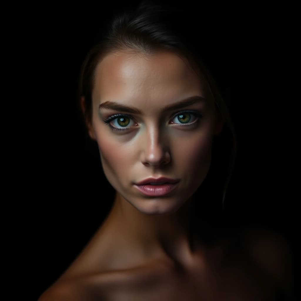 AI generated studio portrait with dramatic Rembrandt lighting - SelfAI photo studio